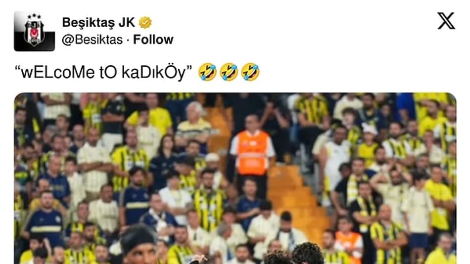 Beşiktaş derbi galibiyetini sosyal medyada kutladı