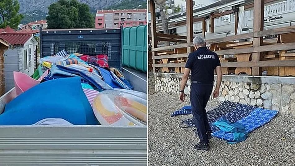 Makarska’da Plajda Havlu Bırakan Turistlere Belediye Operasyonu