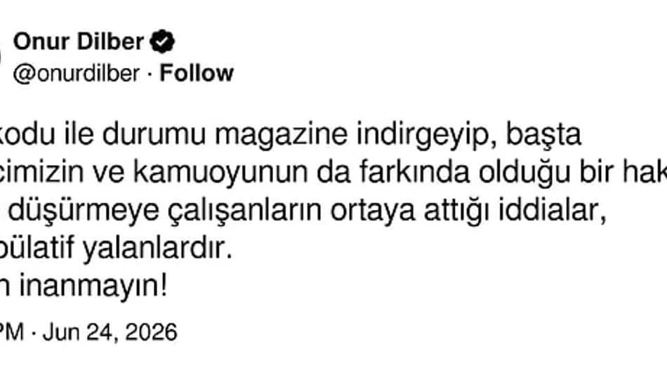 Onur Dilber Taşacak Bu Deniz Ayrılığı İddialarını Yalanladı