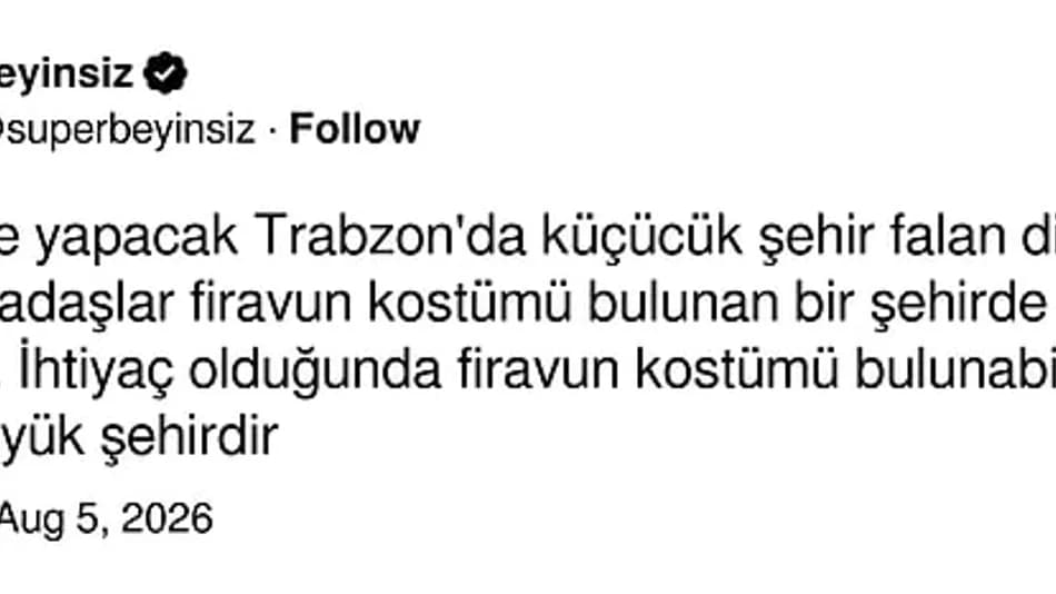 Trabzonspor Taraftarı Salah’ı Firavun Kostümüyle Karşıladı