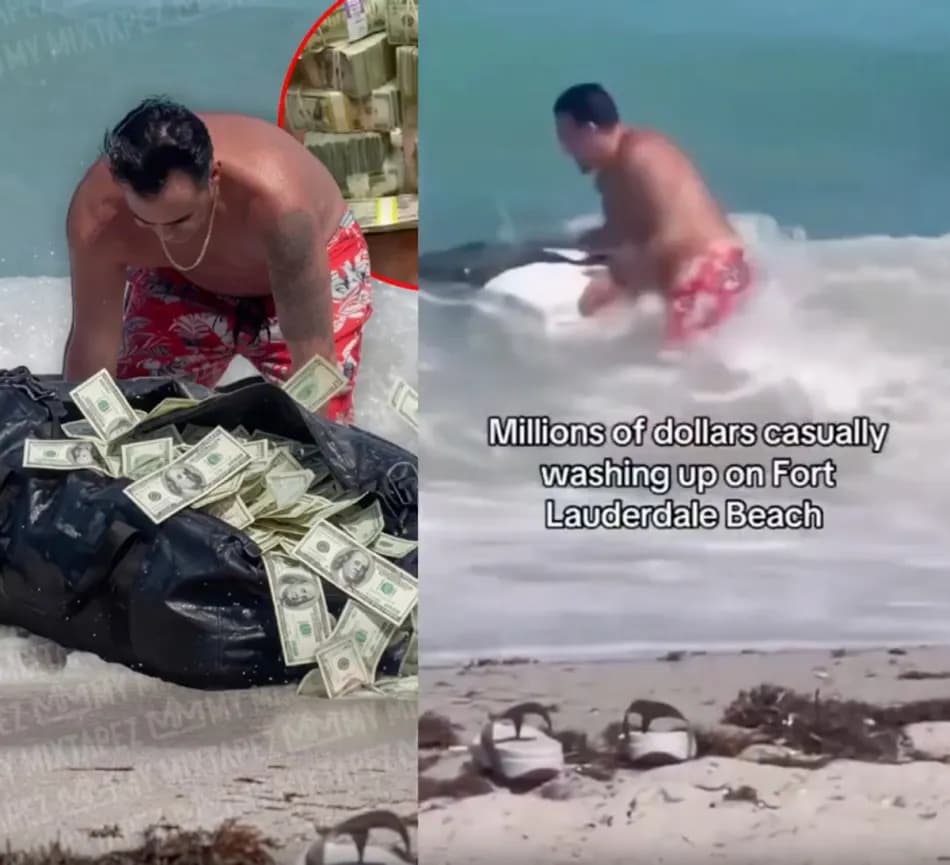 Florida’da sahilde bulunan milyonlarca dolar polise teslim edildi