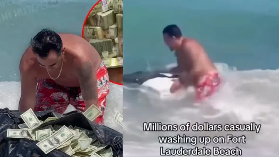 Florida’da sahilde bulunan milyonlarca dolar polise teslim edildi