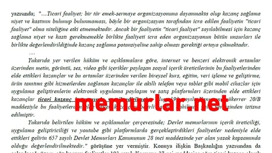 Devlet memurlarına YouTube ve sosyal medya geliri uyarısı