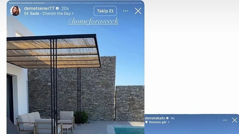 Demet Şener ve İbrahim Kutluay Tatilinde Demet Akalın Detayı