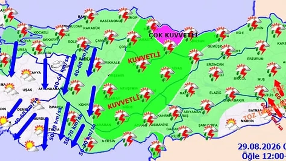 Meteoroloji’den 26 İl İçin Kuvvetli Yağış Uyarısı