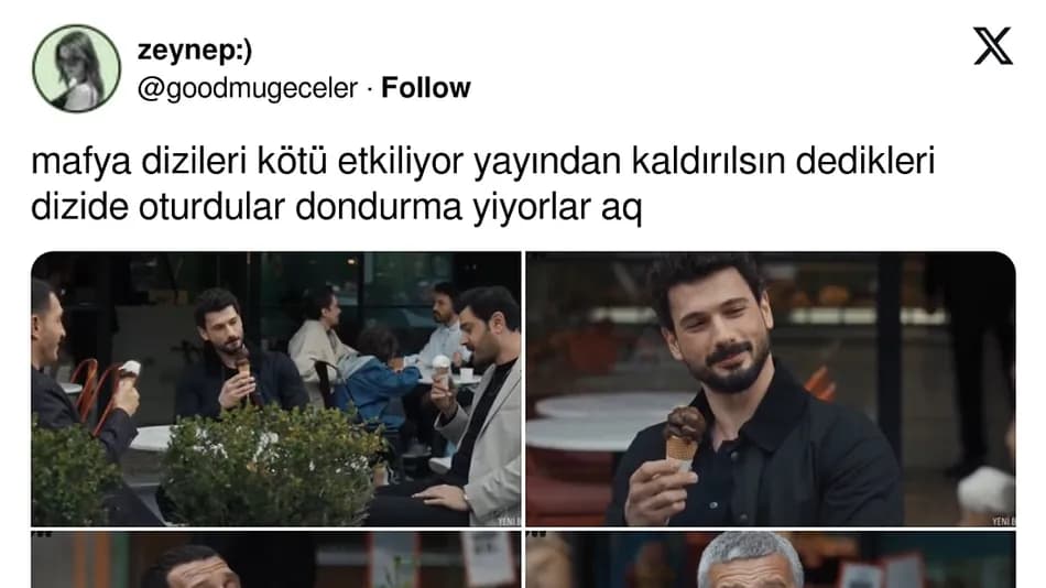 Yeraltı dizisinin yeni bölümündeki dondurma sahnesi sosyal medyada gündem oldu