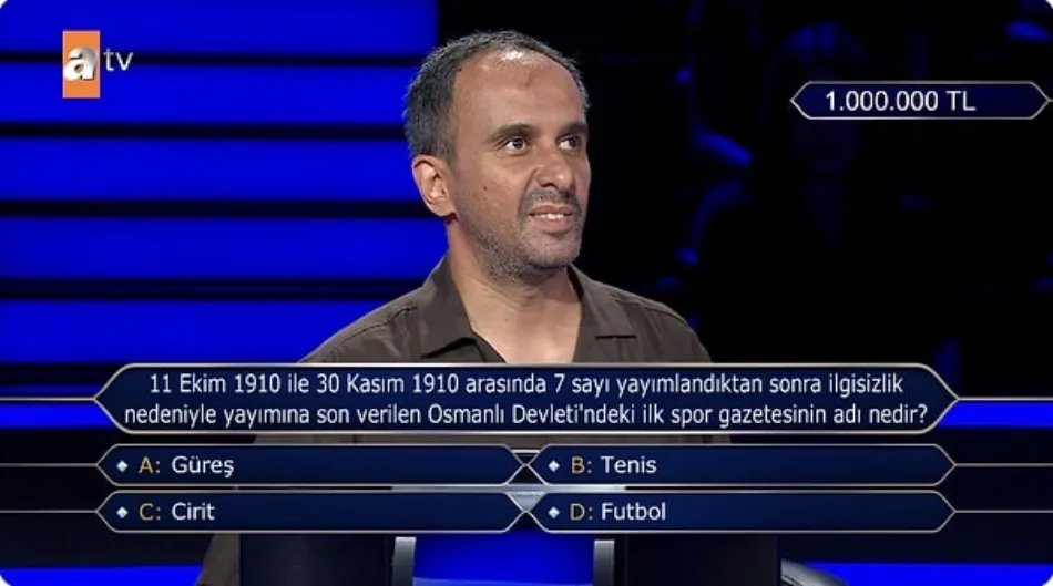 Kim Milyoner Olmak İster’de 1 Milyon TL’lik Soru Gündem Oldu