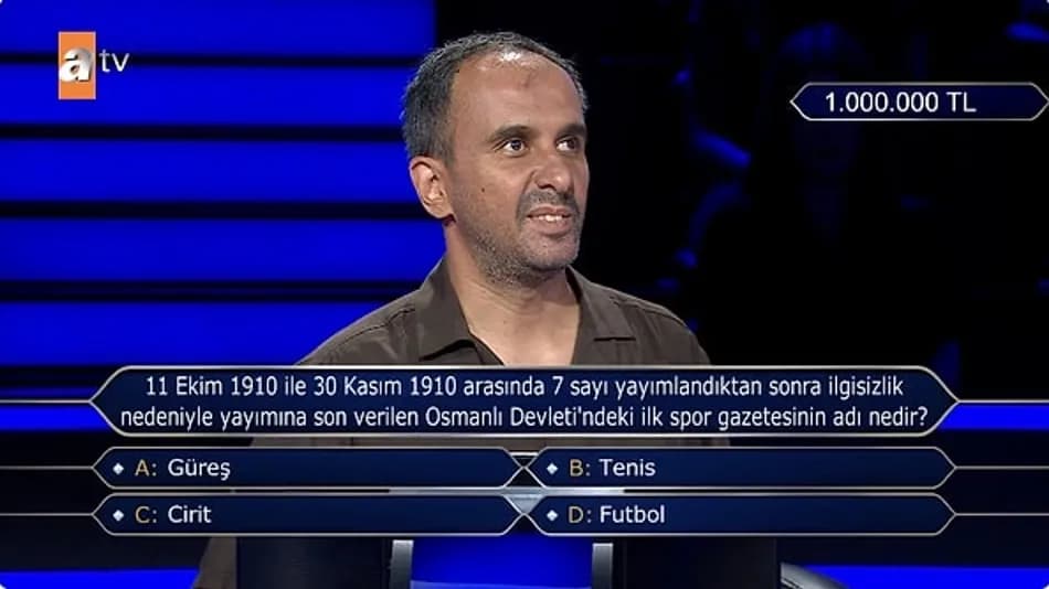 Kim Milyoner Olmak İster’de 1 Milyon TL’lik Soru Gündem Oldu