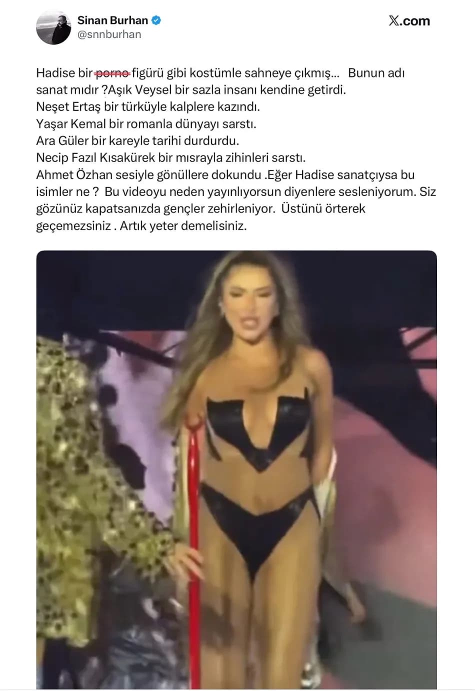 Hadise'den Kostüm Eleştirilerine Hedef Gösterme Tepkisi