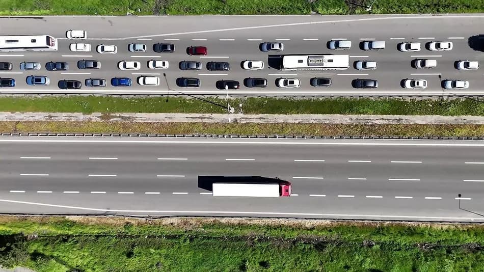 Kurban Bayramı dönüşü Anadolu Otoyolu’nda trafik yoğunluğu