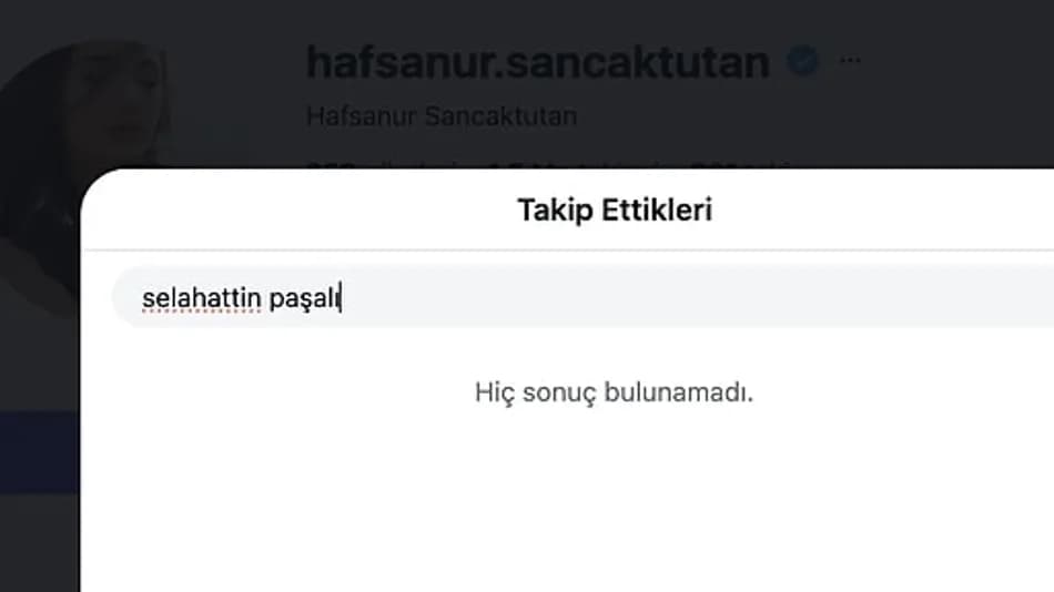 Hafsanur Sancaktutan Selahattin Paşalı’yı Takipten Çıktı