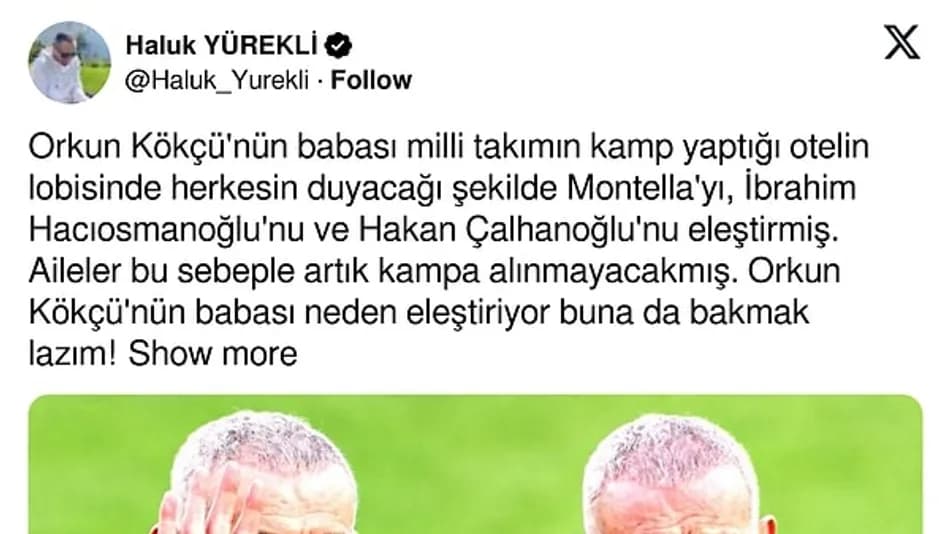 Milli Takım kampında Orkun Kökçü iddiası: Ailelere yasak