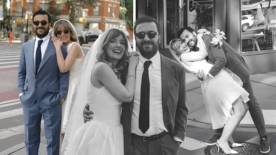 Hasan Can Kaya ve Duygu Karabaş New York’ta evlendi