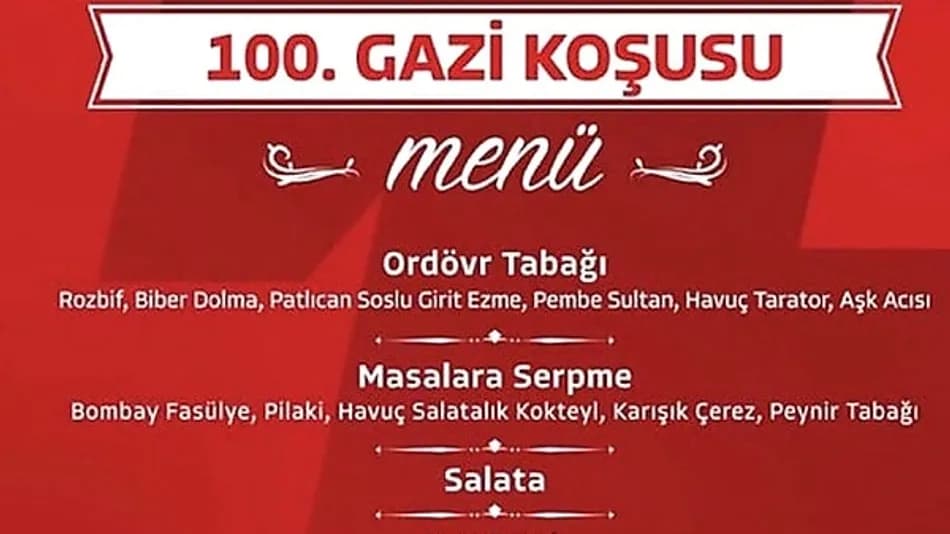 100. Gazi Koşusu’nda VIP Menü Fiyatı Gündem Oldu