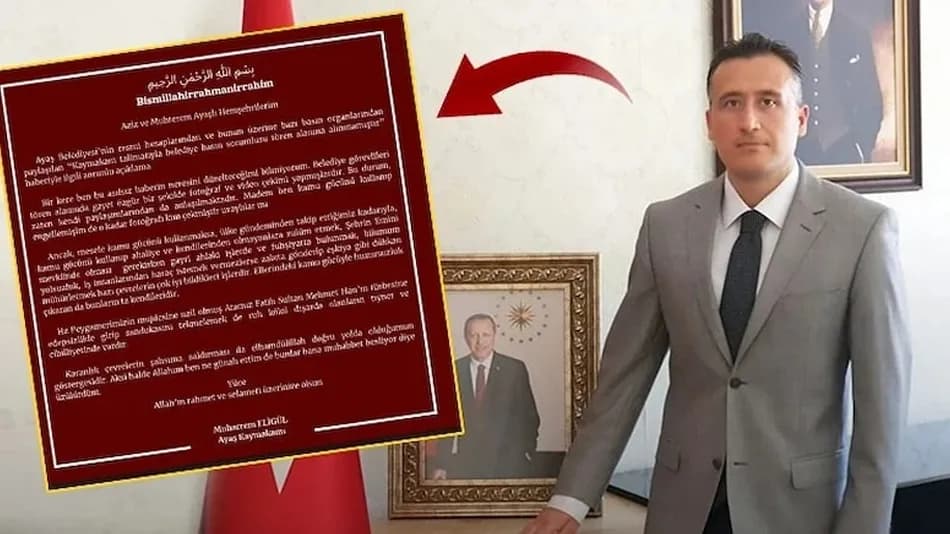Ayaş Kaymakamı Muharrem Eligül hakkında paylaşımları nedeniyle inceleme başlatıldı