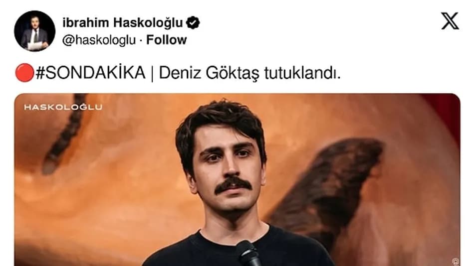 Komedyen Deniz Göktaş Tutuklandı