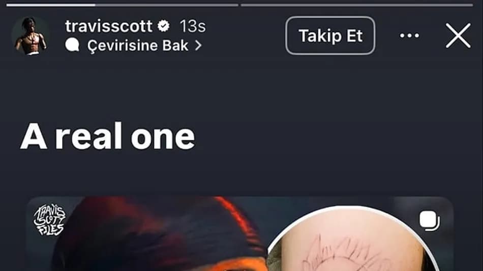 Travis Scott İmzasını Dövme Yaptıran Türk Hayran Gündem Oldu