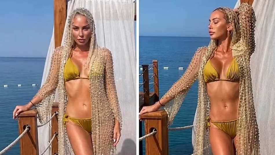 Petek Dinçöz’ün Bikinili Pozları Sosyal Medyada Gündem Oldu