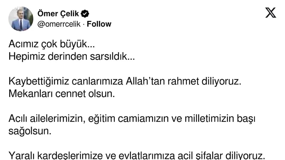 Kahramanmaraş’taki Okul Saldırısına Hükümetten İlk Açıklama