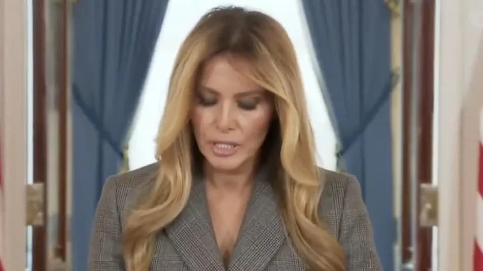 Melania Trump, Beyaz Saray'daki açıklamasında Epstein iddialarını reddetti