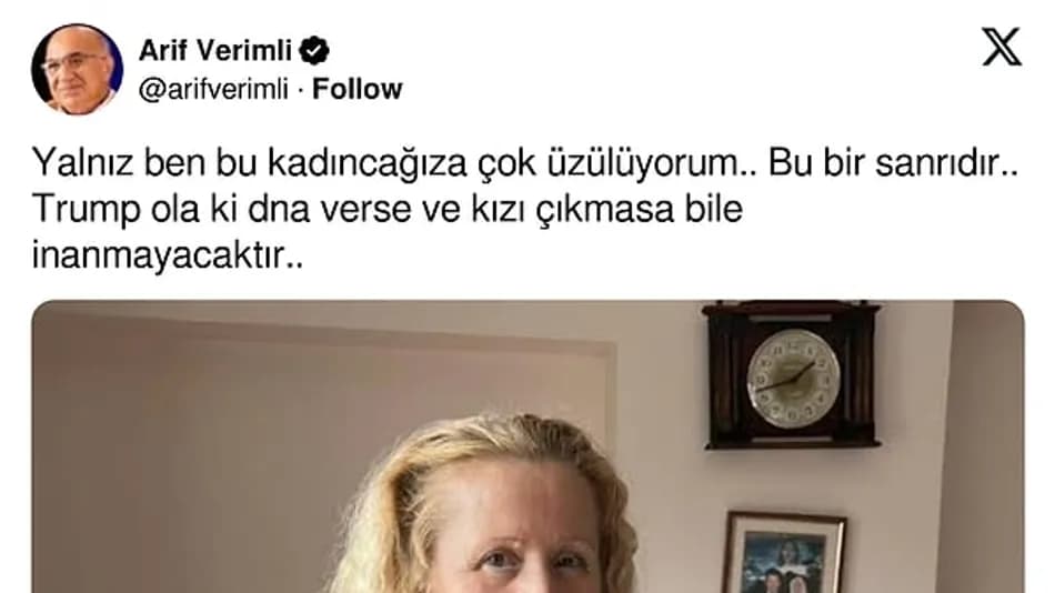 Arif Verimli’den Necla Özmen yorumu: Sanrılı bozukluk dedi