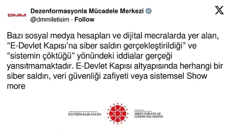 e-Devlet çöktü mü, siber saldırı mı oldu? DMM açıkladı