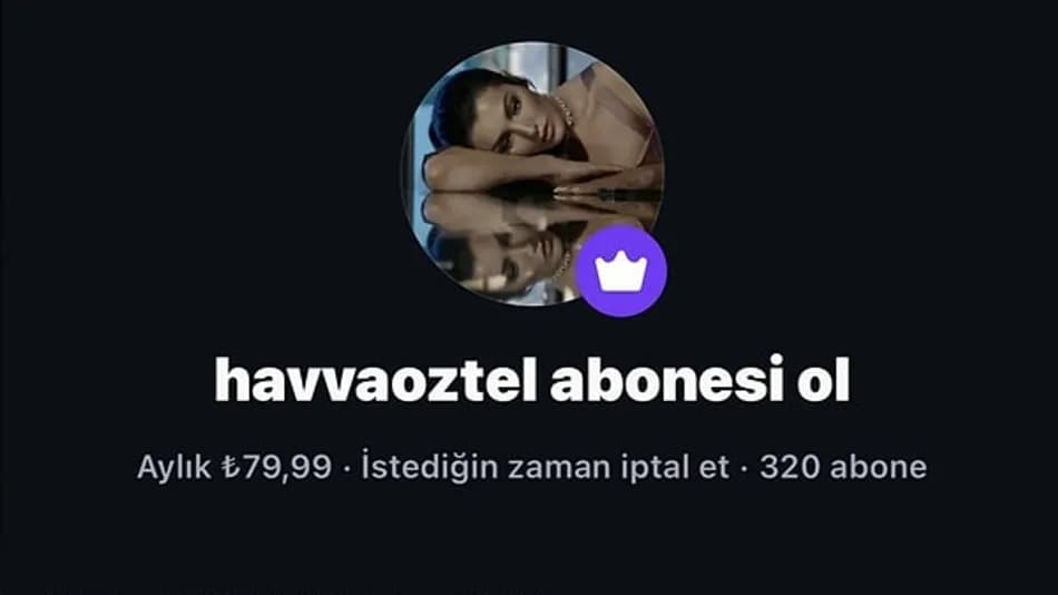 Havva Öztel Instagram’da ücretli abonelik açtı