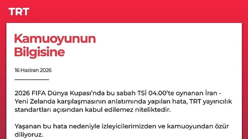 TRT’den Dünya Kupası spikeri kararı: Yayın ekibinden çekildi