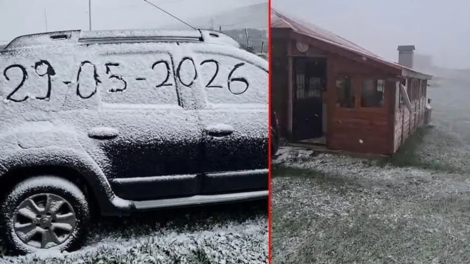 Ordu Çambaşı Yaylası’na Mayıs Sonunda Kar Yağdı