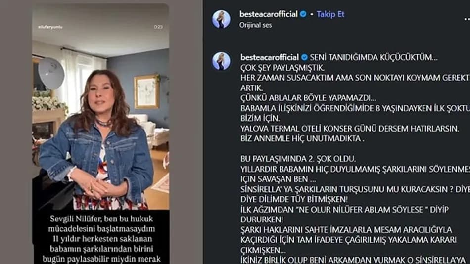 Beste Açar’dan Nilüfer’e Kayahan Şarkıları Tepkisi