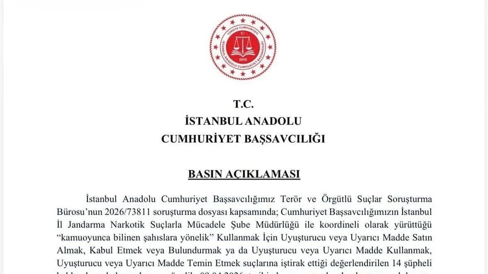 14 kişi hakkında yasaklı madde soruşturmasında gözaltı kararı iddiası