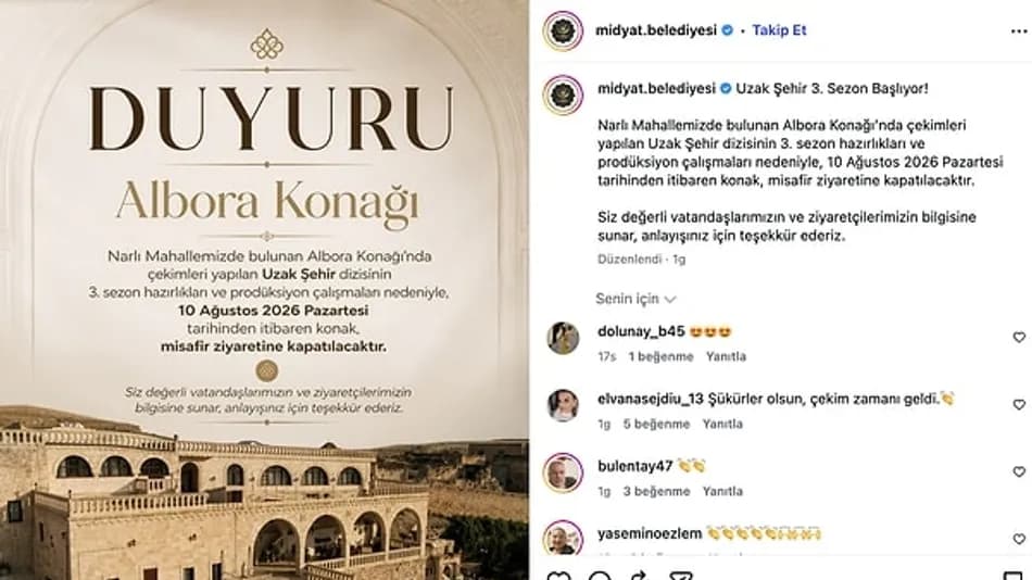 Uzak Şehir 3. sezon çekimleri başladı: Albora Konağı kapatıldı