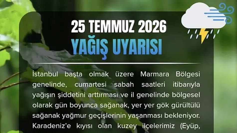 Meteoroloji ve AKOM’dan İstanbul’un 7 ilçesi için uyarı