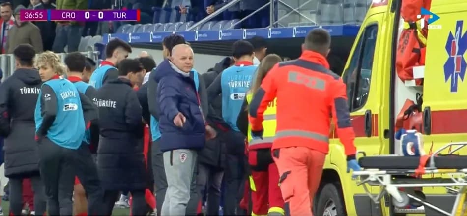 Ümit Milli Takım maçında Egemen Korkmaz hastaneye kaldırıldı