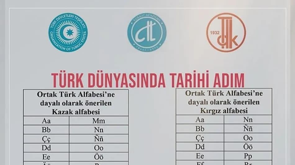 Kazakistan ve Kırgızistan için yeni alfabe kararı