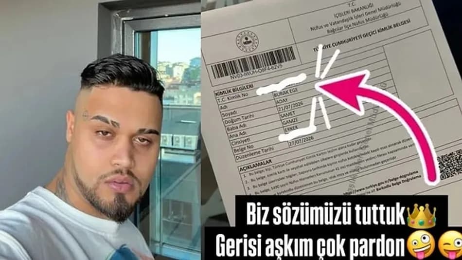 Samet Aday oğluna Burak Ege adını verdi: Lvbel C5 sözü gündem oldu
