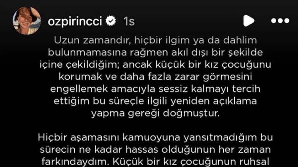 Kübra Süzgün’ün İddialarına Özge Özpirinçci’den Yanıt