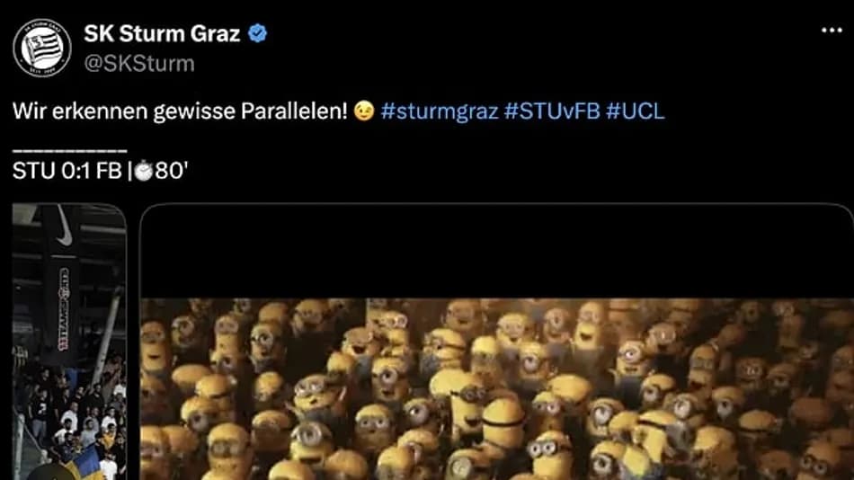 Sturm Graz’dan Fenerbahçe taraftarına Minyonlar paylaşımı