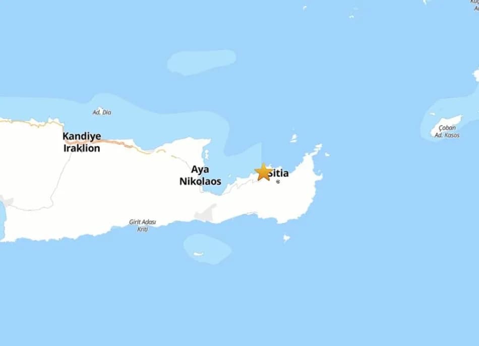 AFAD: Girit Adası merkezli 5,9 büyüklüğünde deprem meydana geldi