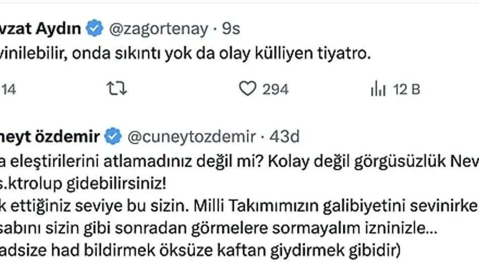 Cüneyt Özdemir ve Nevzat Aydın arasında küfürlü X tartışması