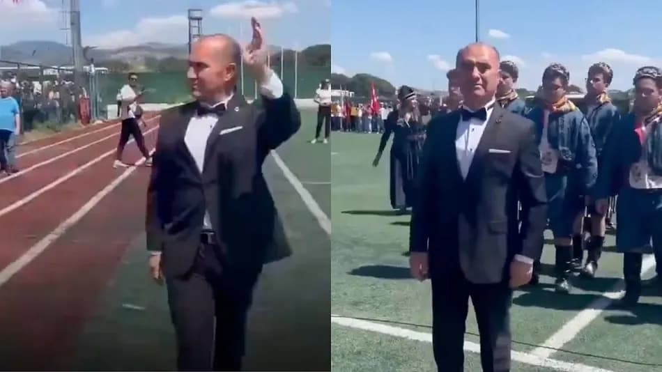Bergama'daki 19 Mayıs Töreninde Atatürk'e Benzeyen Kişi Dikkat Çekti