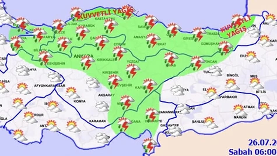 İstanbul’da pazar günü sağanak uyarısı: Meteoroloji alarm verdi