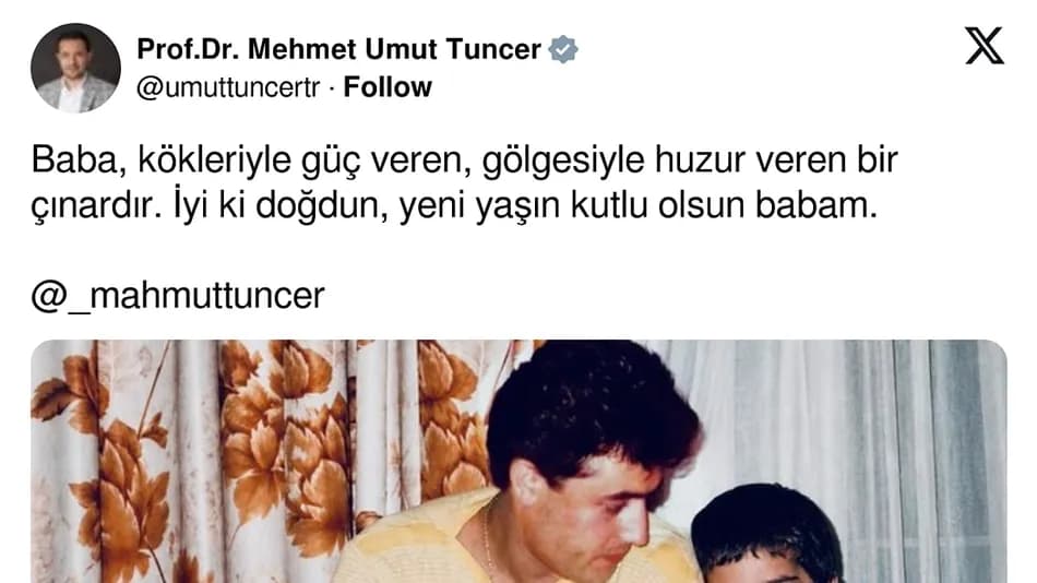 Mahmut Tuncer'in oğlu Mehmet Umut Tuncer'in AK Parti MKYK üyesi olduğu görüldü