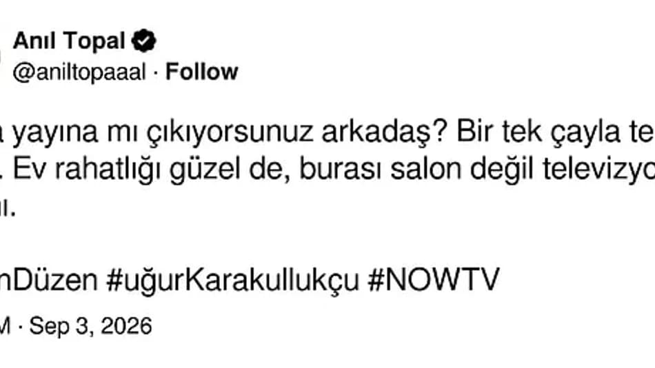 Ersin Düzen'in Canlı Yayında Şortla Görünmesi Gündem Oldu