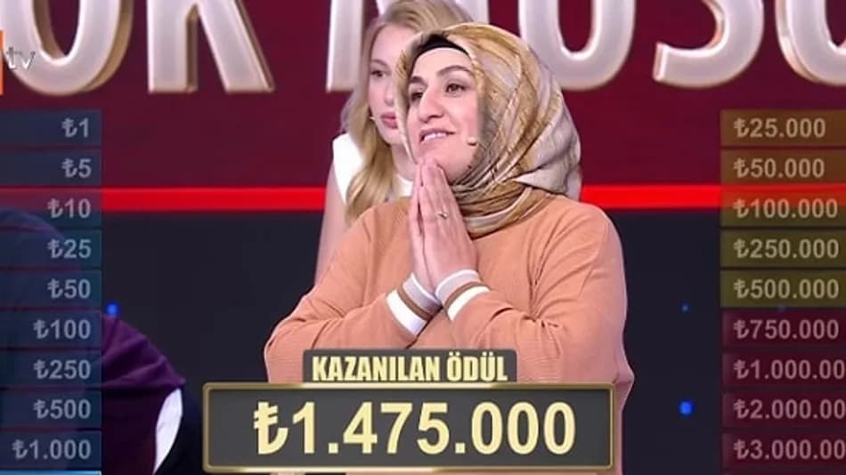 Var mısın Yok musun’da Nedret 1 milyon 475 bin TL kazandı