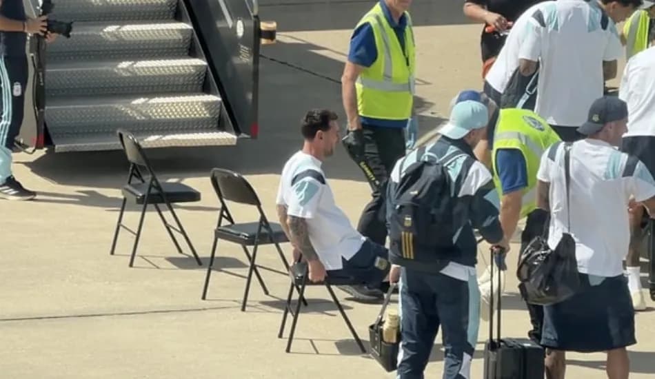Lionel Messi güvenlik kontrolünde görüntülendi