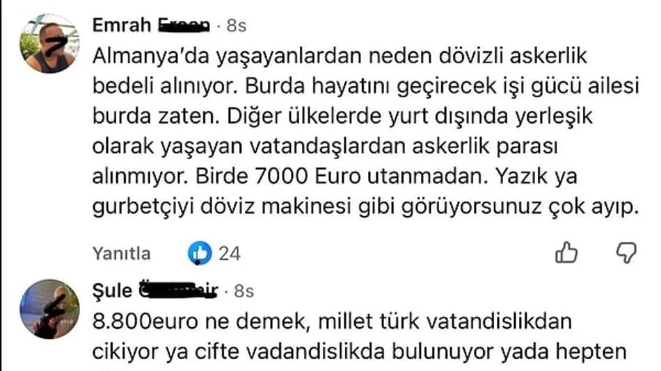 Bedelli askerlik zammı gurbetçilerin tepkisini çekti