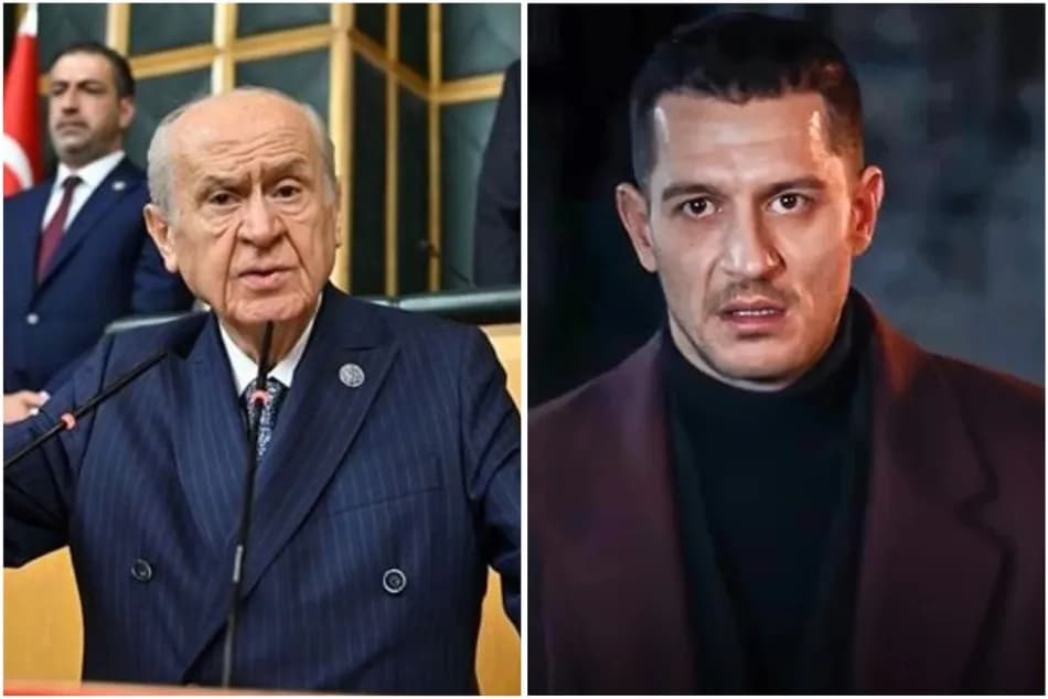 Devlet Bahçeli’nin Yeraltı dizisi ekibine gönderdiği bozkurt tablosu sete ulaştı