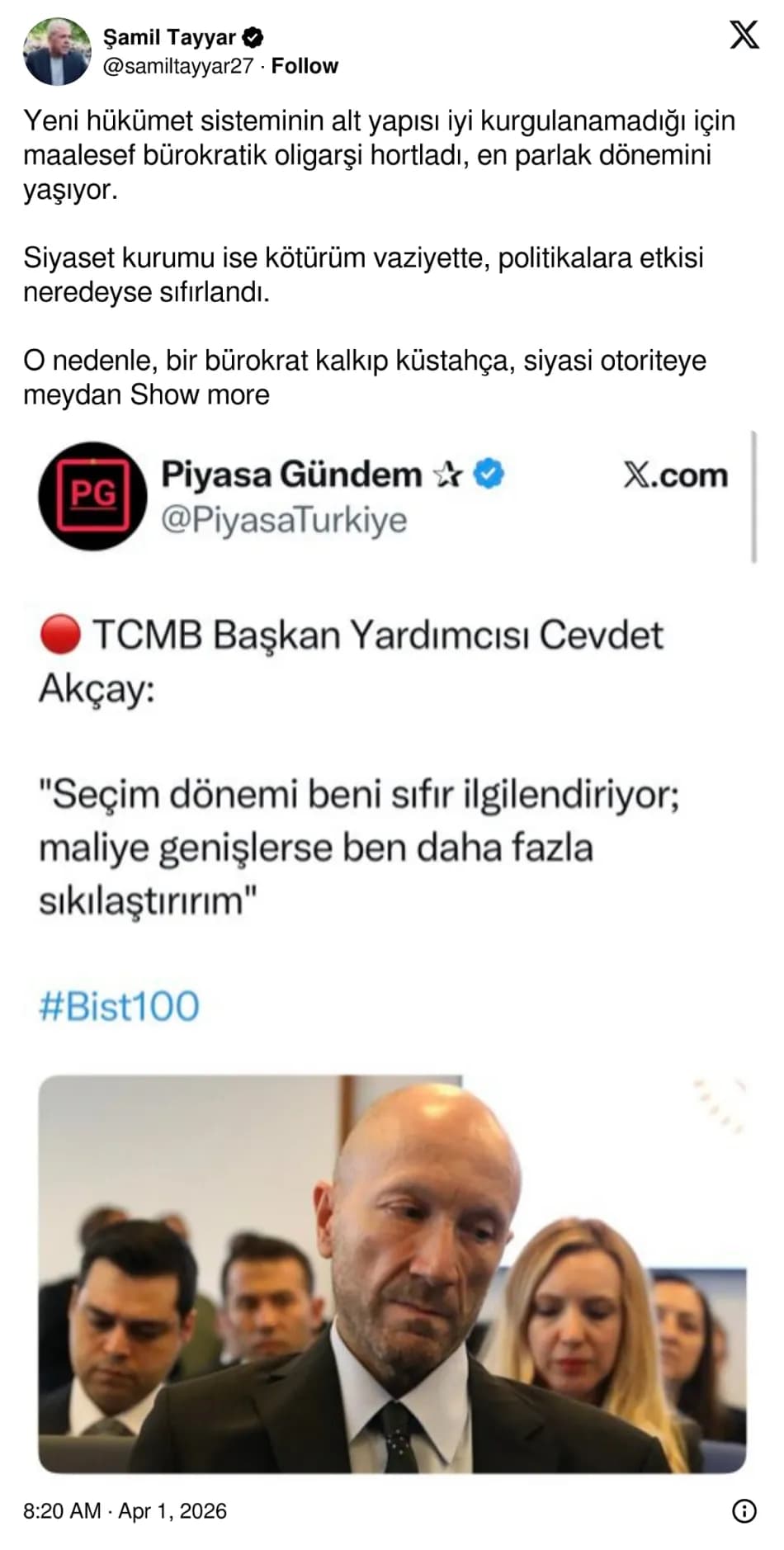 Şamil Tayyar ile Bahar Feyzan arasında Cevdet Akçay üzerinden tartışma büyüdü