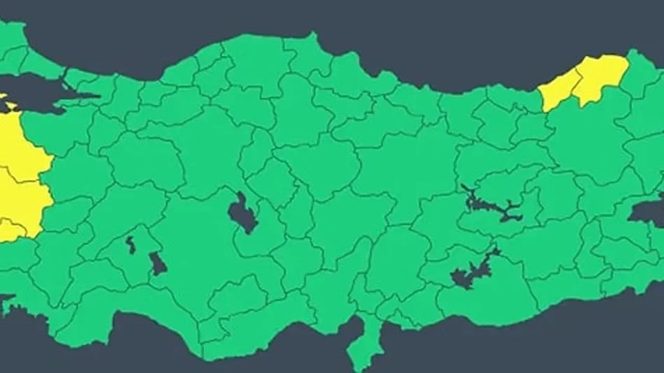 Meteoroloji 6 il için sarı kodlu uyarı yayımladı